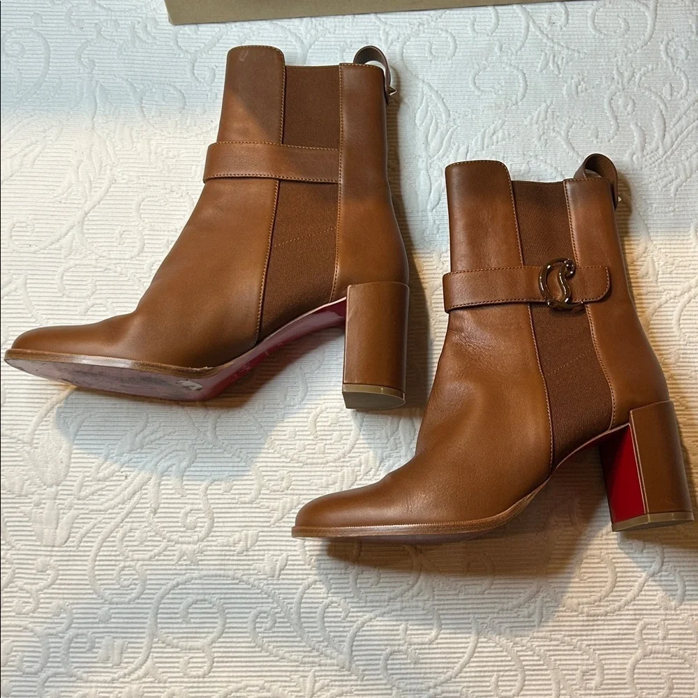 Christian Louboutin  Chelsea Booty 70 Ankle Boots. Worn one time. Size 40/9.5